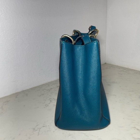 Michael Kors Leather Crossbody Bag - Teal/Blue/Turquoise - Picture 8 of 11